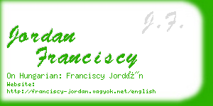 jordan franciscy business card